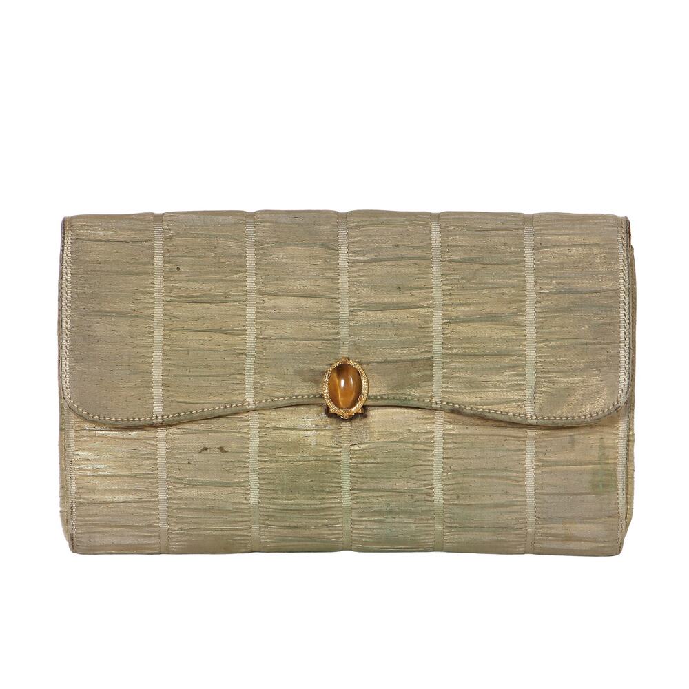 Gucci gold lamé clutch
